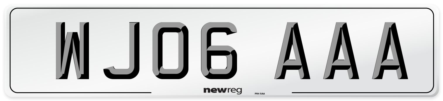 WJ06 AAA Number Plate from New Reg